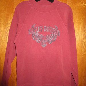 Harley-Davidson Sweater Small Burgundy Maroon Unisex Style